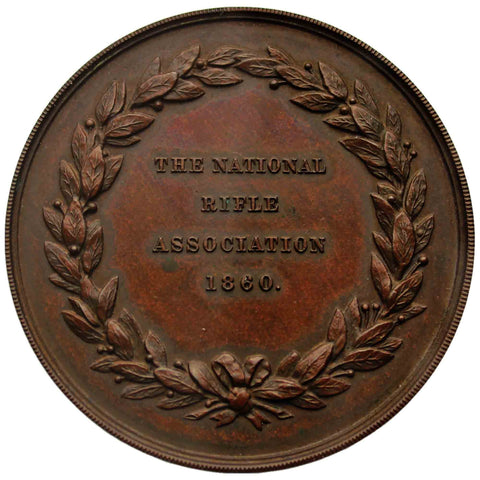 1860 Antique National Rifle Association Medal Bronze Large Awarded 1919