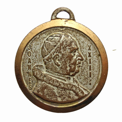 Pope John XXIII Vintage Medallion St Christopher Religion