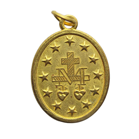 Vintage Virgin Mary Religious Medallion