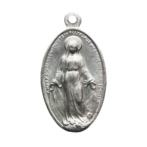 Vintage Virgin Mary Religious Medallion of Our Lady of Graces