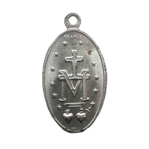 Vintage Virgin Mary Religious Medallion of Our Lady of Graces