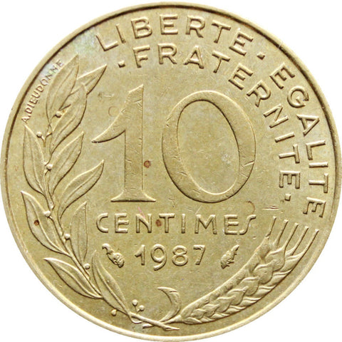 1987 10 Centimes France Coin Marianne