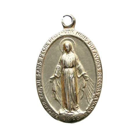 Vintage Religious Medallion of Our Lady of Graces
