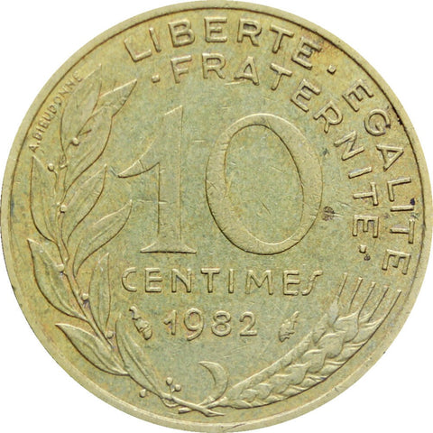 1982 10 Centimes France Coin Marianne