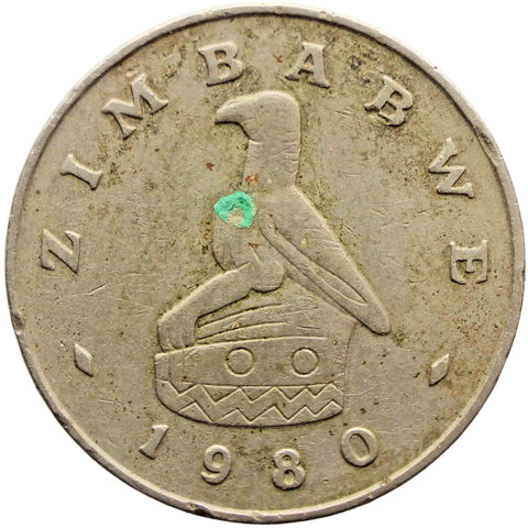 1980 Half Dollar 50 Cent Zimbabwe Coin