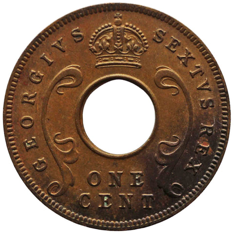 1952 One Cent East Africa George VI Coin
