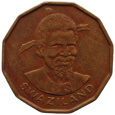 1974 One Cents Swaziland King Sobhuza II Coin