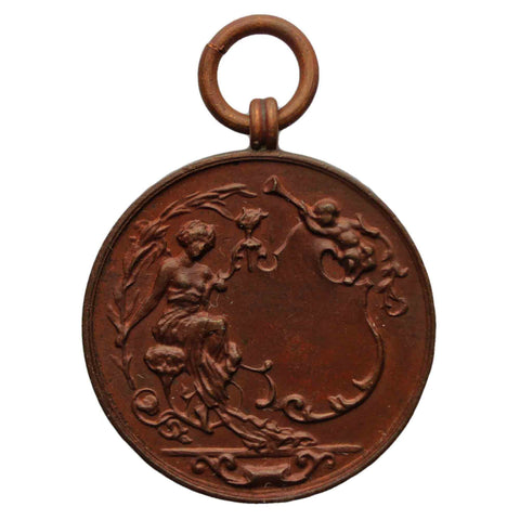 Antique 1890’s Medal Diligentia Vincit Omnia Award Medallion