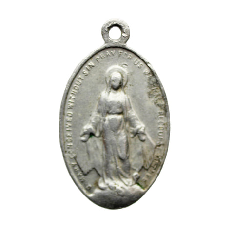 Vintage Medallion Virgin Mary Religious