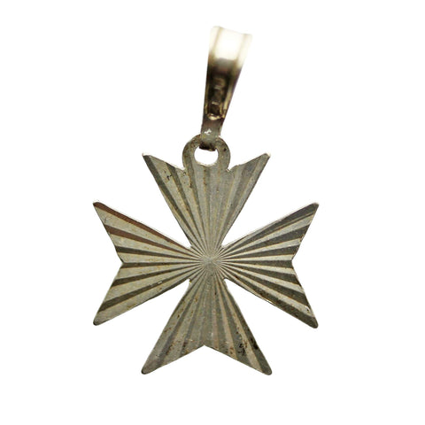 Vintage Malta Cross Pendant Sterling Silver