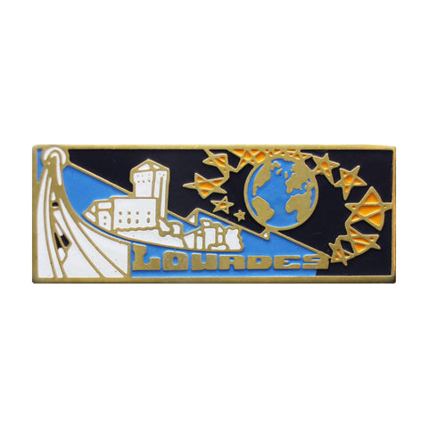 Pin Badge Lourdes Christian Vintage