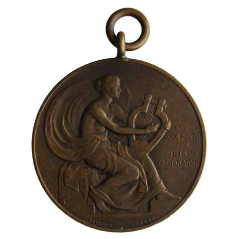 1939 Stratford and East London Musical Festival Bronze Award Medal by Pinches Dance Awarded Olive Voller