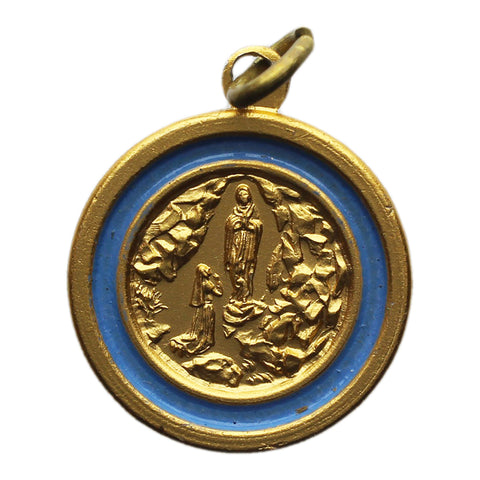 Religious Vintage Medallion Pendant Our Mary