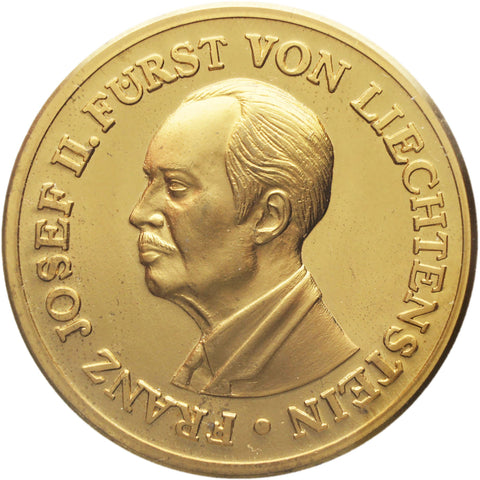 Franz Joseph II, Prince of Liechtenstein Medal Medallion Vintage