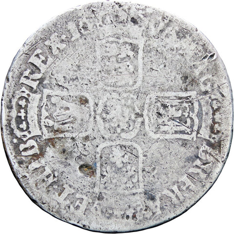 1696 Shilling William III Great Britain Coin Silver Bristol Mint