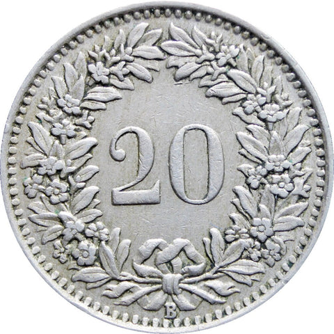 1944 20 Rappen Switzerland Coin