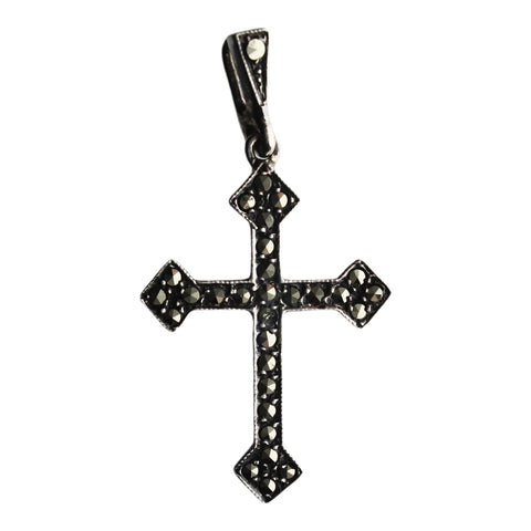 Crucifix Pendant Cross Vintage Sterling Silver
