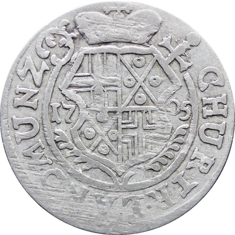 1705 3 Petermenger Johann Hugo von Orsbeck Archbishopric of Trier Germany Coin