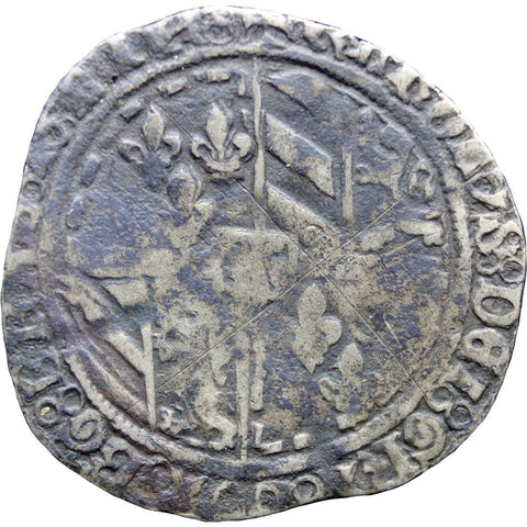 1468 - 1474 Dubbele Groot Burgundian Netherlands Silver Coin Mint Leuven