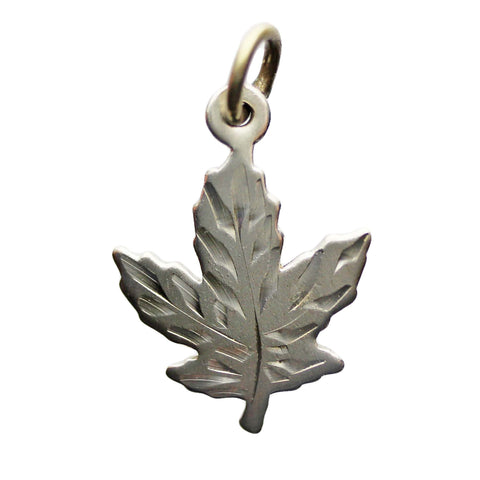Vintage Leaf Canada Pendant Sterling Silver