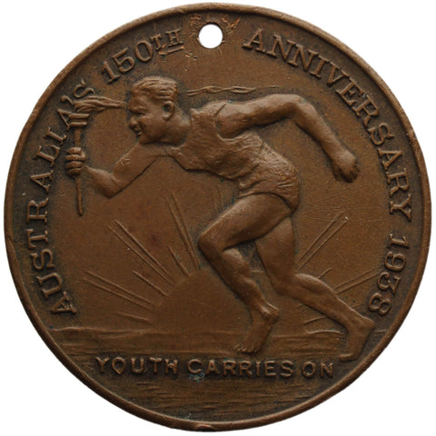 1938 Australia 150th Anniversary Medal, Governor Arthur Phillip, Runner with torch