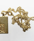 22 ct Gold Plated Necklace St Christopher Vintage Pendant