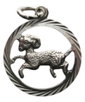 Aries Zodiac Sign Silver Pendant Vintage