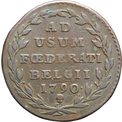 1790 2 Liards 2 Oorden Coin Austrian Netherlands Brussels Mint
