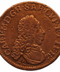 Rare 1732 Cagliarese Coin Charles Emmanuel III Kingdom of Sardinia Italian states