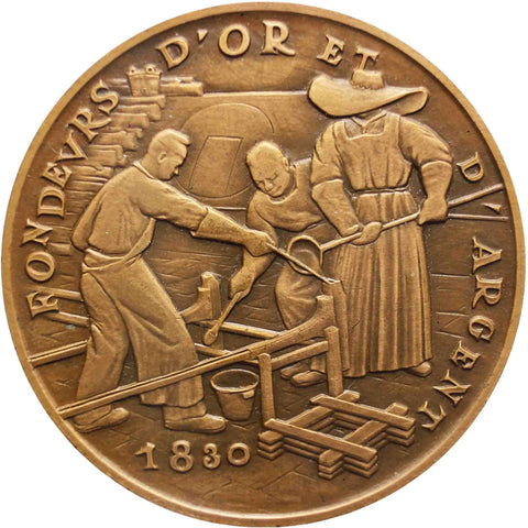 1964 Fondeurs d'or et d'argent Medal France Paris Vintage Medallion