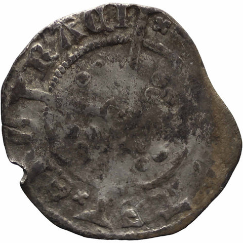 1369 - 1377 England Edward III One Penny Coin Silver York Mint Post Treaty Period