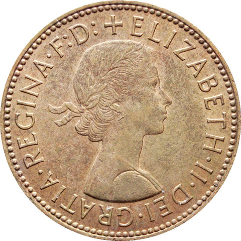 1967 Half Penny Elizabeth II Coin 1st portrait, UK Coins, British Gifts, Old Money, British coins Collectibles History Gift