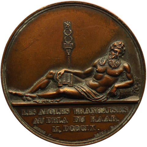 1809 Medal The Battle of Raab Napoleon I Bonaparte Reverse God of the River RAAB