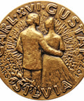 1976 Sweden Medal Wedding of King Carl XVI Gustaf and Silvia Sommerlath Royal Wedding