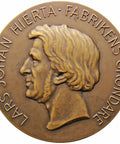 1939 Large Swedish Medal by Sporrong & co Lars Johan Hierta Liljeholmens candle factory