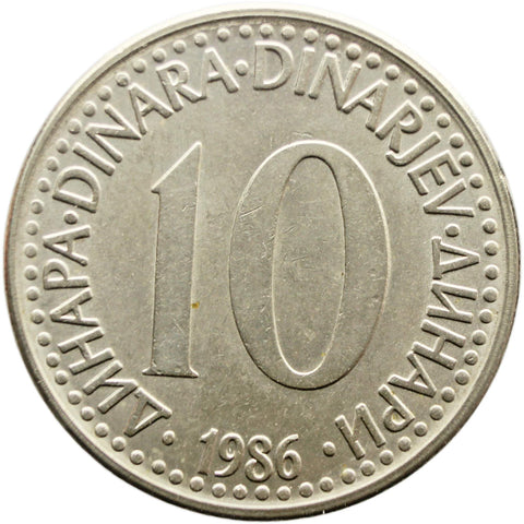 1986 10 Dinara Yugoslavia Coin