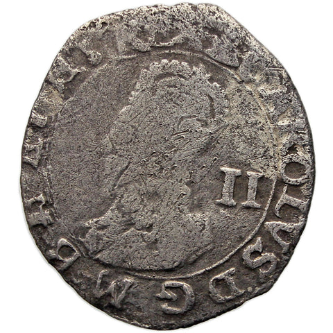 1634 - 1635 Half Groat Charles I Coin England Silver Mintmark Bell