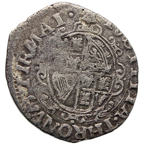 1634 - 1635 Half Groat Charles I Coin England Silver Mintmark Bell