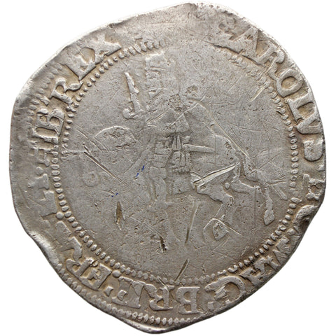 1645-1646 Half Crown Charles I Coin England Silver Sun Mintmark Group 5