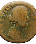 AD 145-161 Æ Sestertius Faustina the Younger Roman Empire Coin