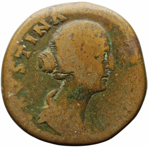 AD 145-161 Æ Sestertius Faustina the Younger Roman Empire Coin