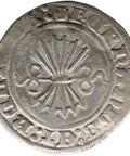 1474-1504 1/2 Real Ferdinand and Isabella Coin Spain Castile Silver Burgos Mint