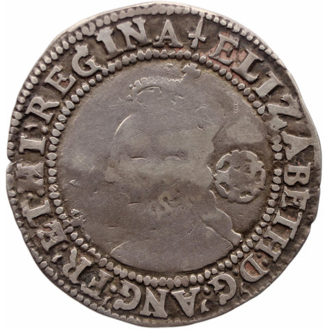 1582 Sixpence Elizabeth I Coin Silver England Sword Mintmark Sword 5th issue