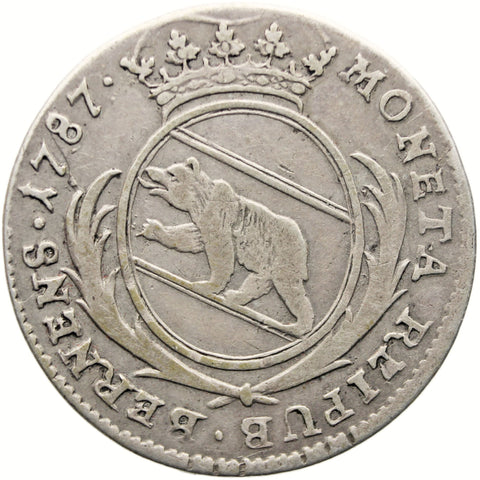 1787 20 Kreuzer Bern City Swiss Cantons Coin Silver
