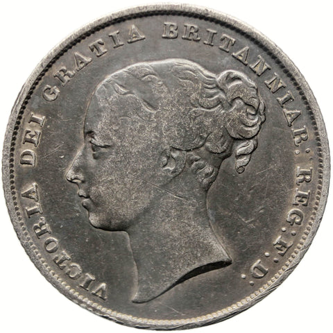 1839 Shilling Victoria Coin Silver UK