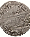 1551 – 1553 Edward VI Sixpence 3rd period Fine Silver Issue England Coin London Mint