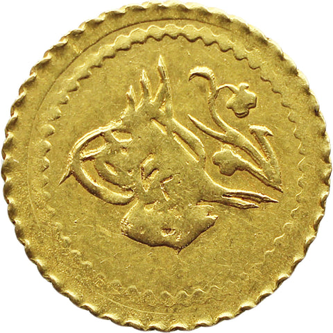 1227 A.H. 1/4 Zeri Mahbub Mahmud II Ottoman Empire Gold Coin