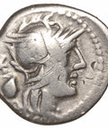 126 BC Roman Republic Coin C. Cassius Denarius Silver