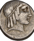 88 BC Roman Republic Denarius Caius Marcius Censorinus Coin Silver