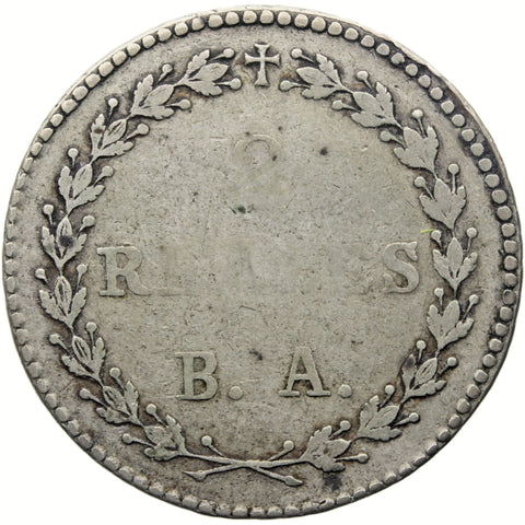 1837 2 Reales South Peru Coin Silver Cuzco Mint